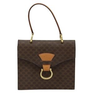 Celine Macadam Handbag Brown